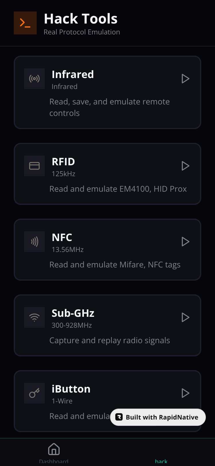 FlipperControl screen 2