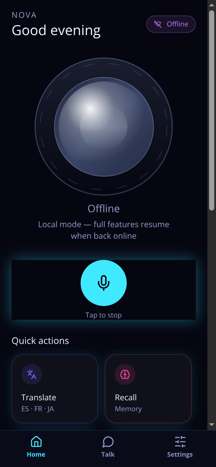 NOVA screen 3