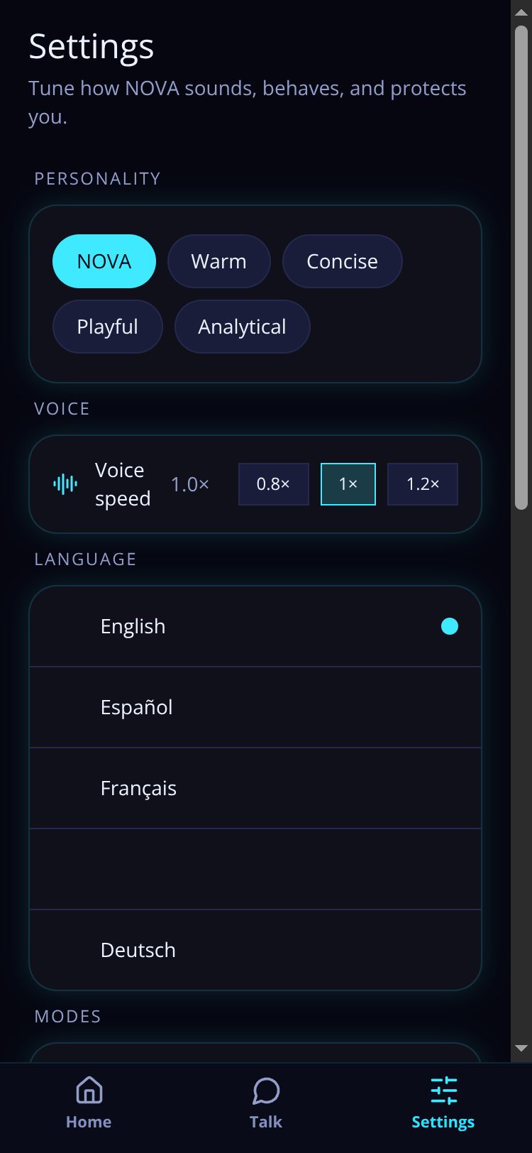 NOVA screen 4