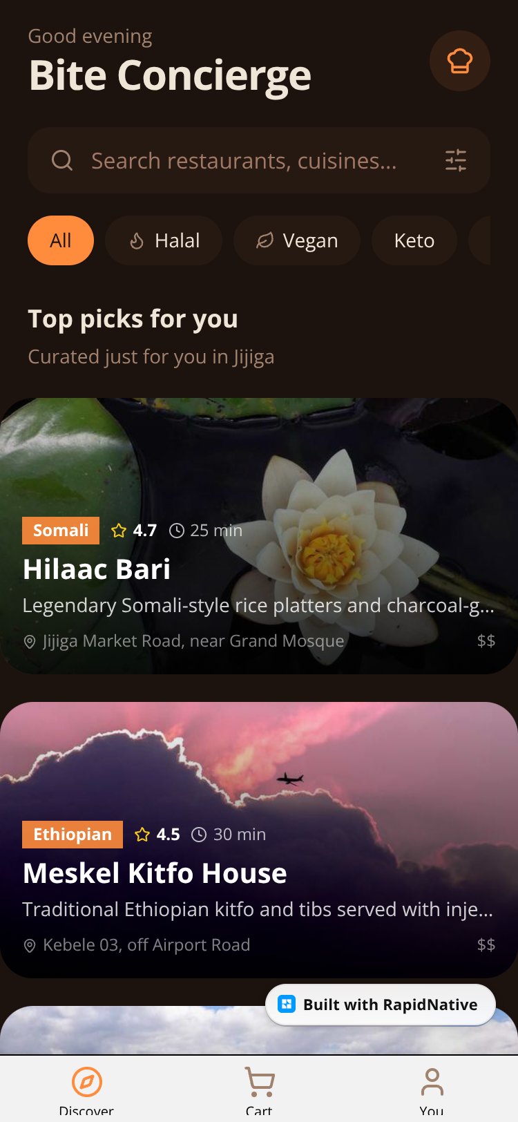 Bite Concierge screen 3