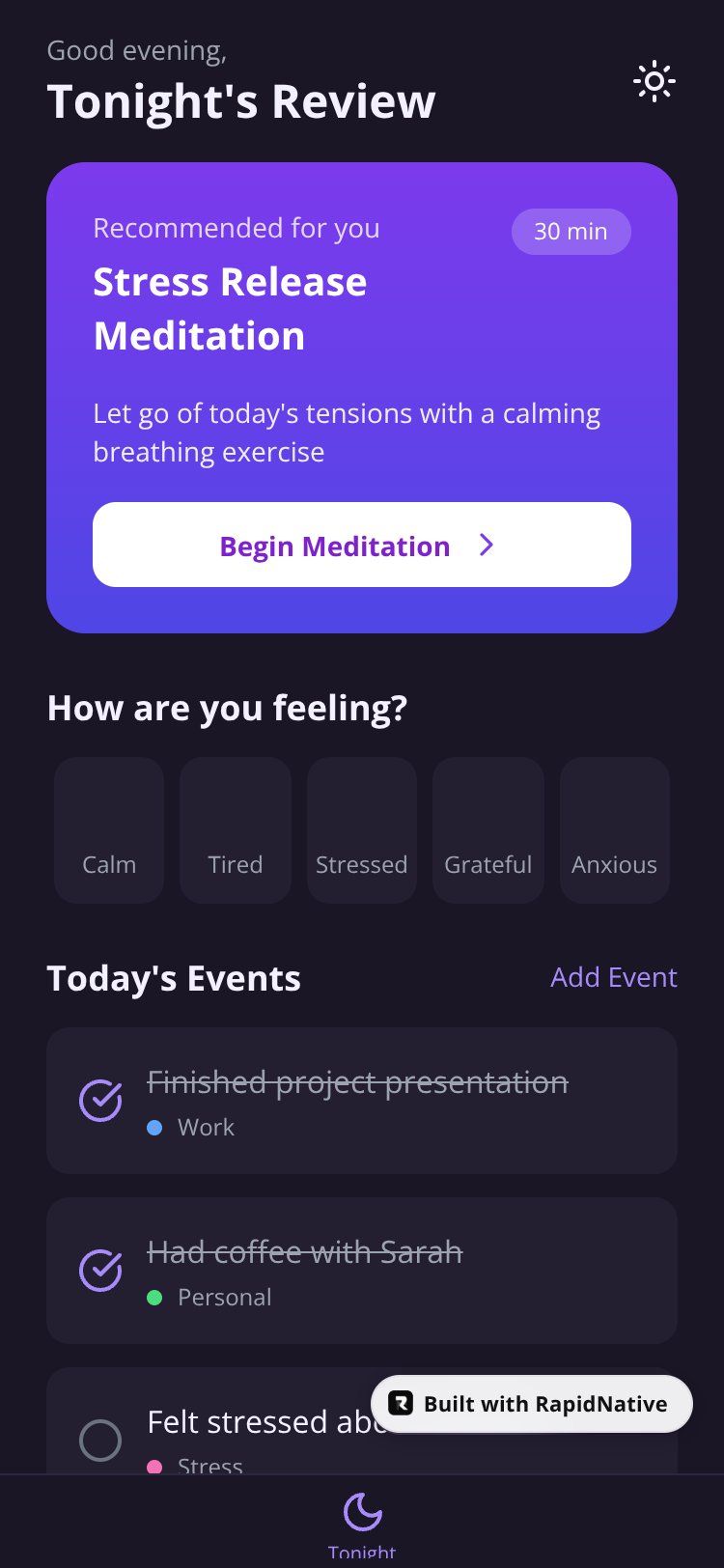 NightlyZen screen 1