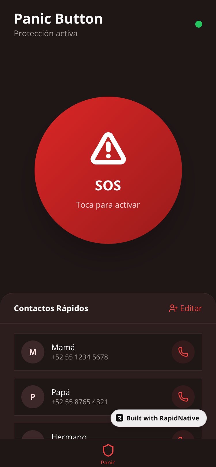 PanicButton Pro screen 1