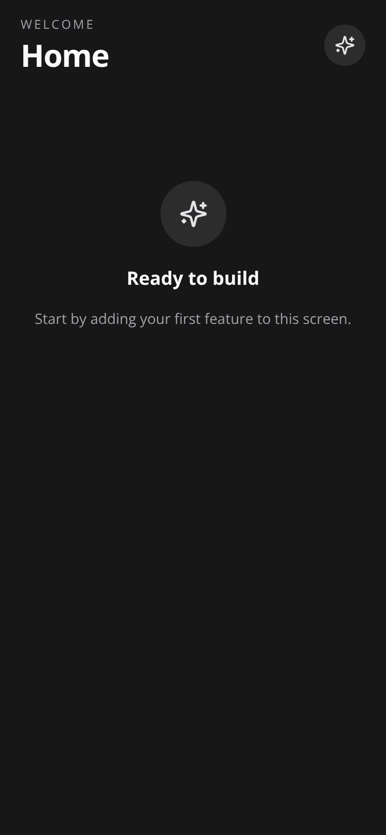 RapidNative App screen 1