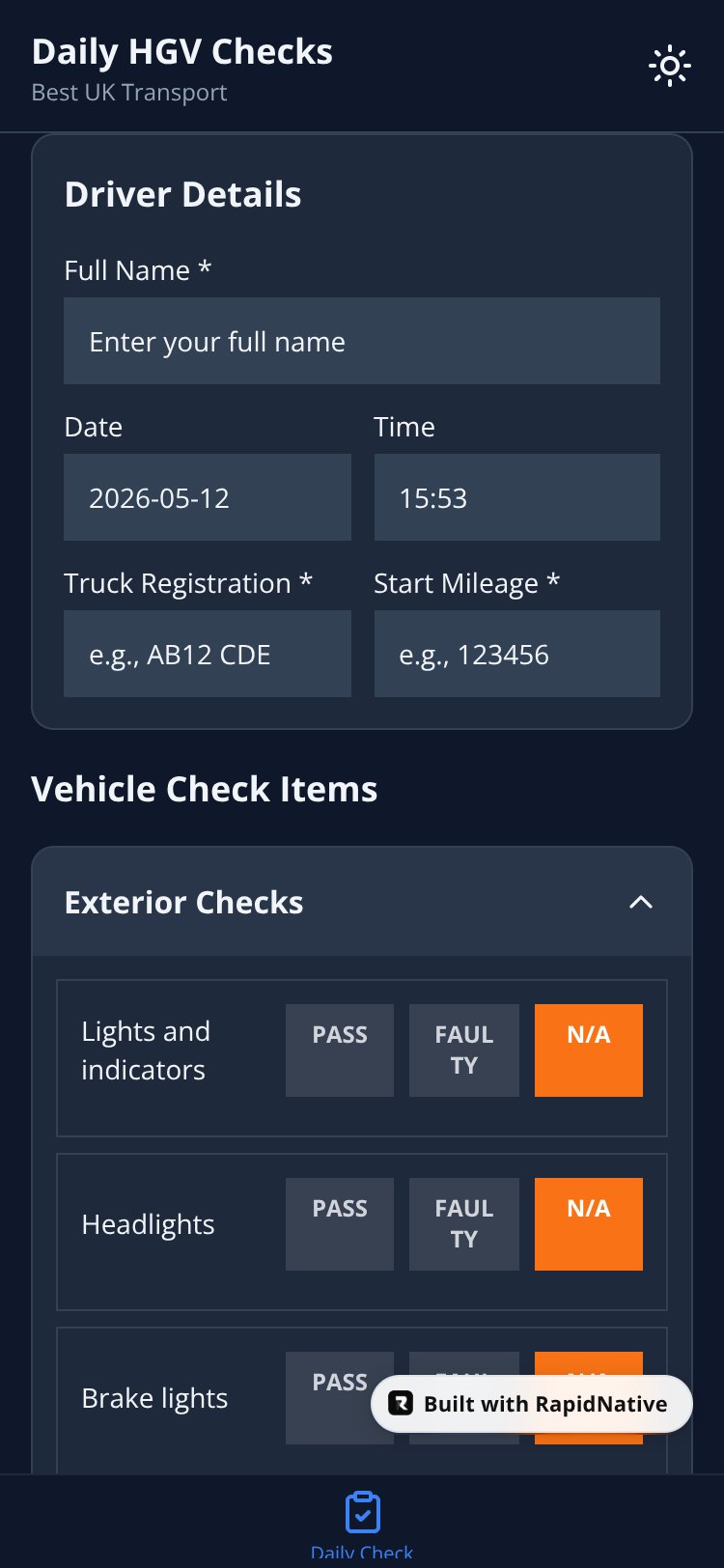 expo-nativewind screen 1