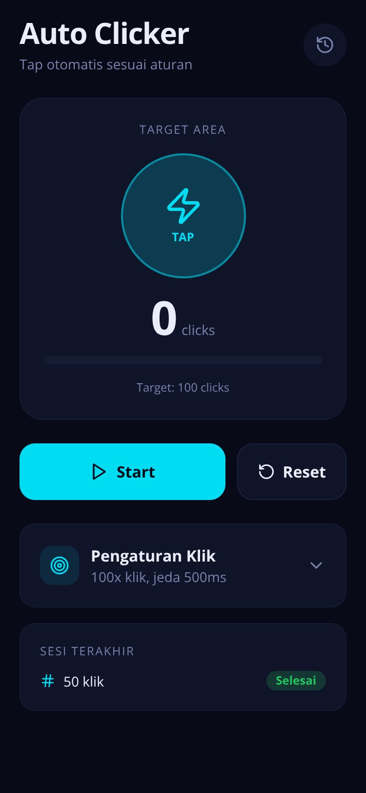 Auto Clicker screen 2