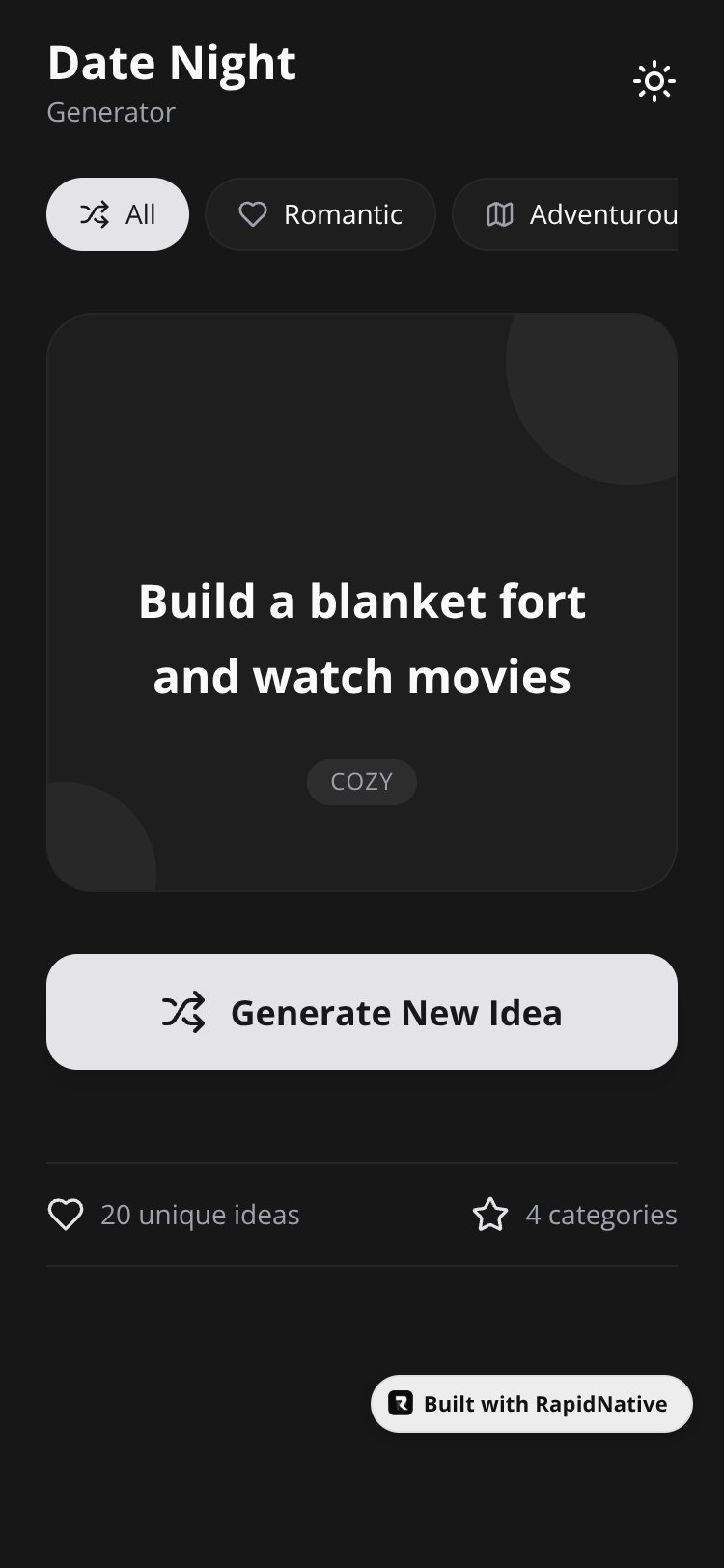 expo-nativewind screen 1