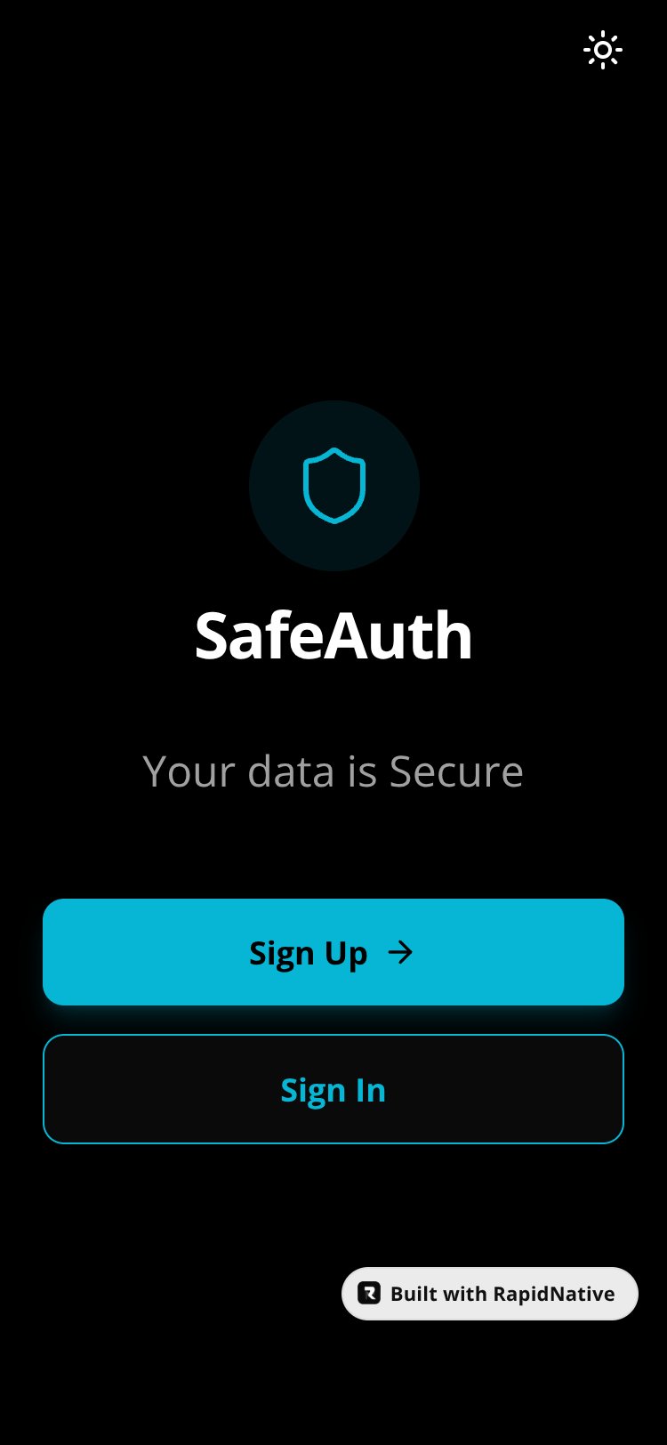 SafeAuth screen 2
