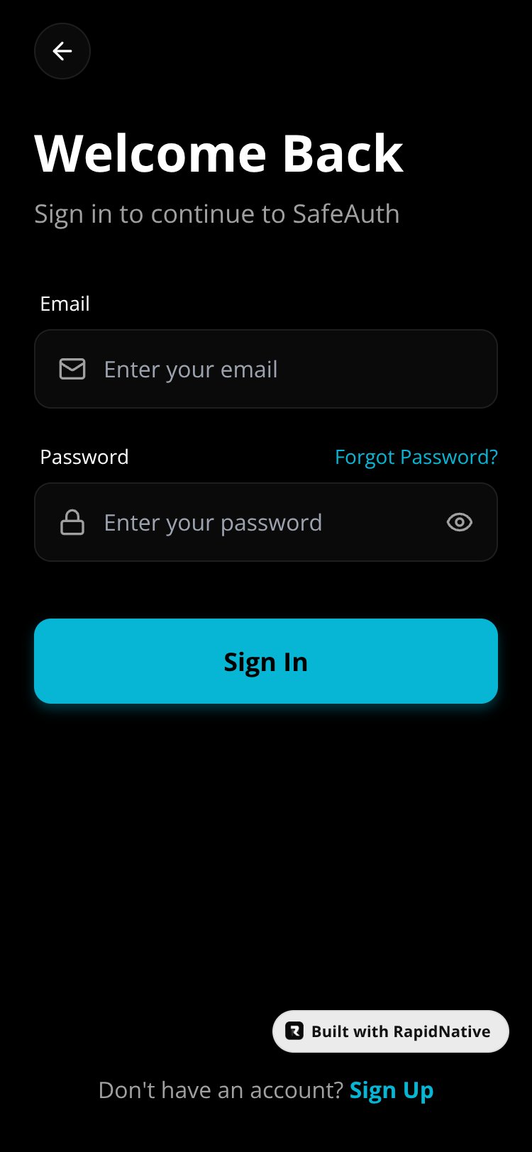SafeAuth screen 3