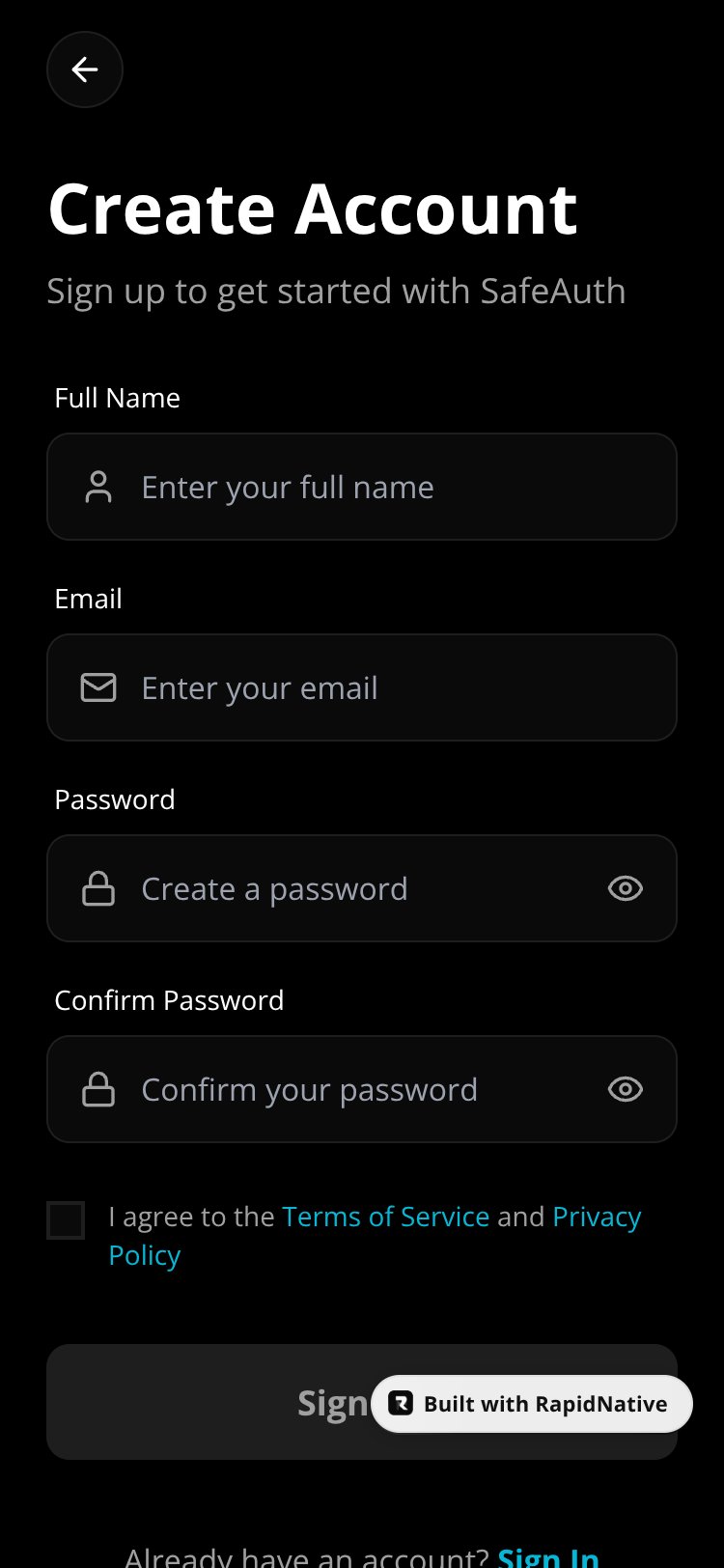 SafeAuth screen 4