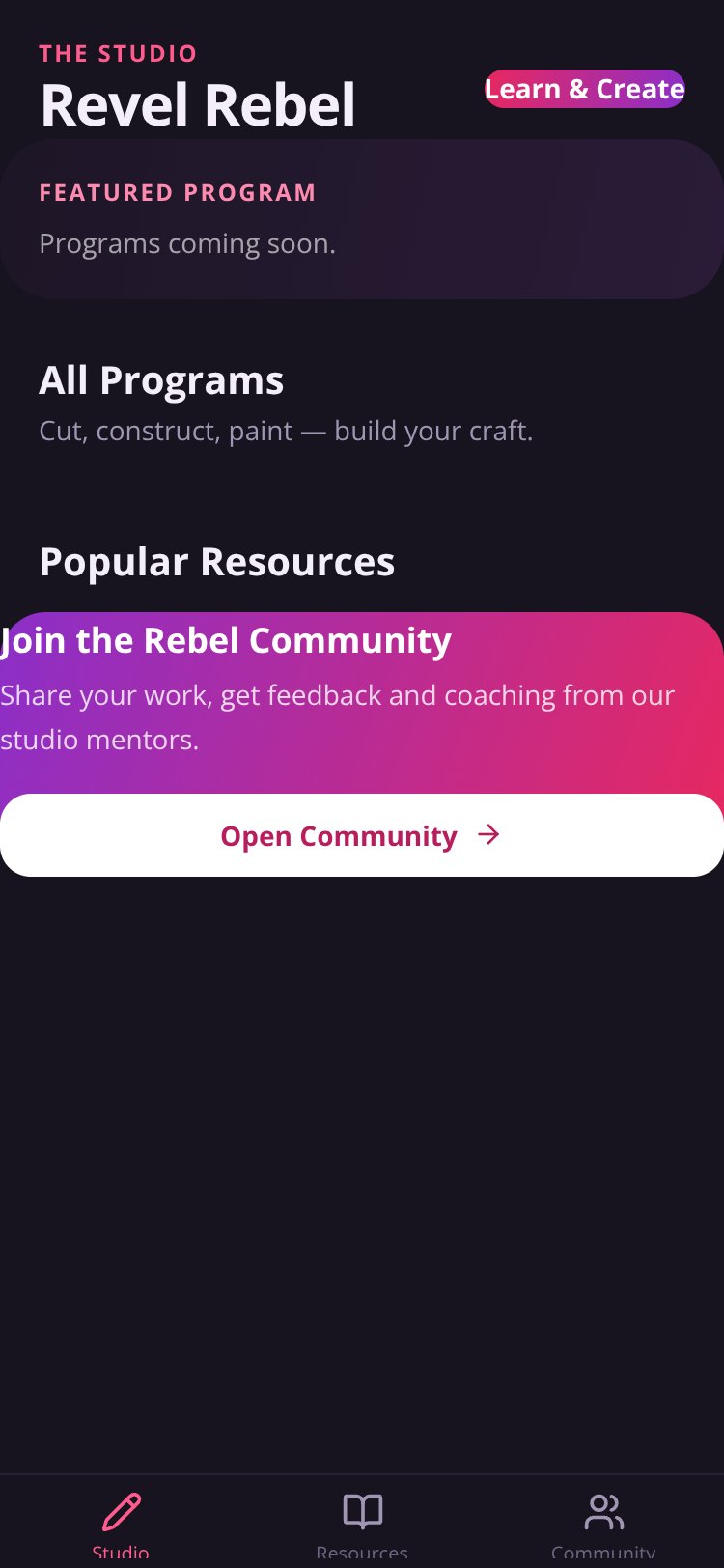 Revel Rebel Studio screen 4