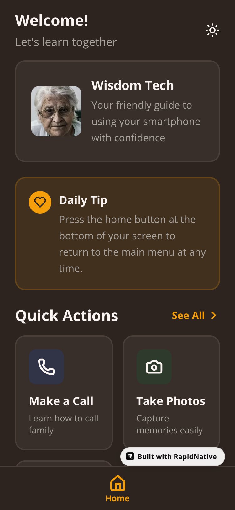 Wisdom Tech screen 1