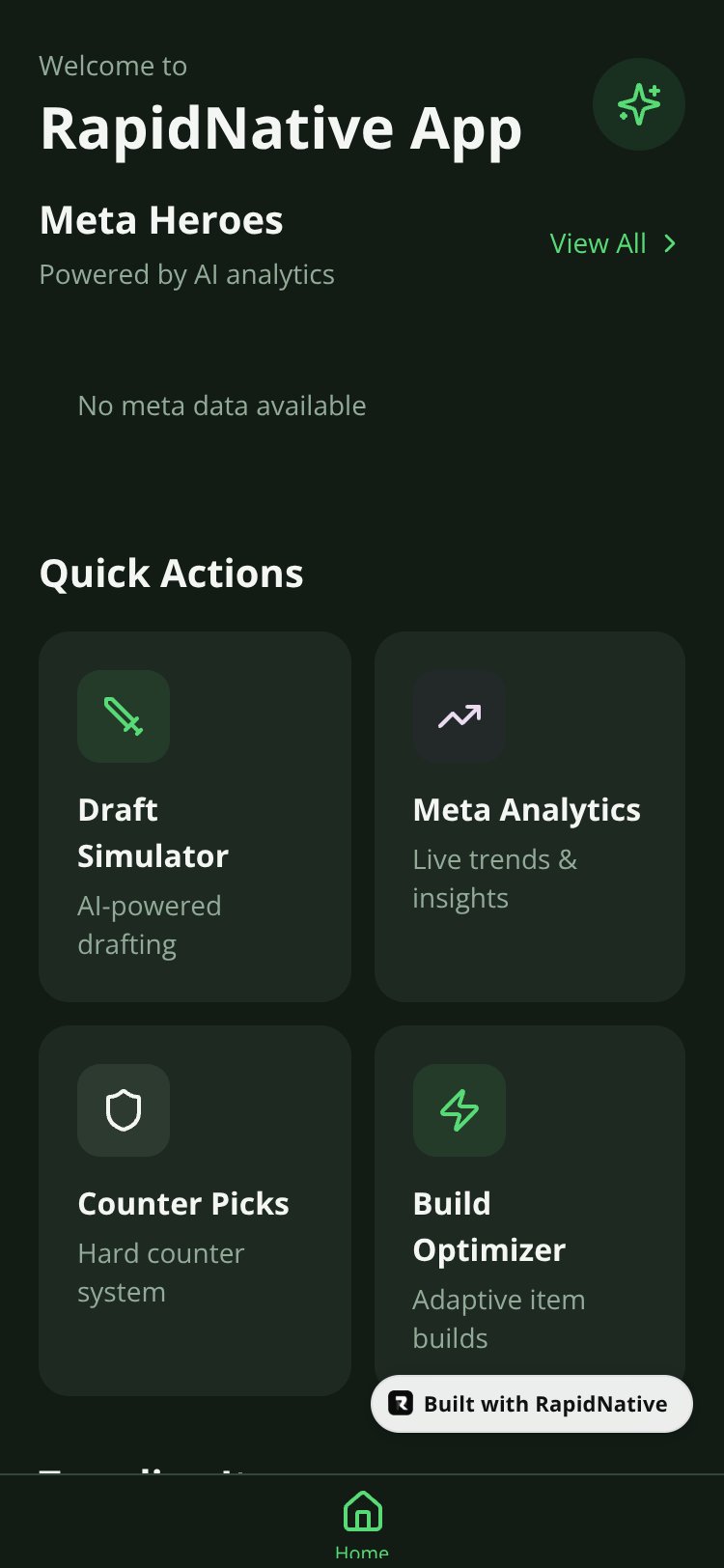 RapidNative App screen 3