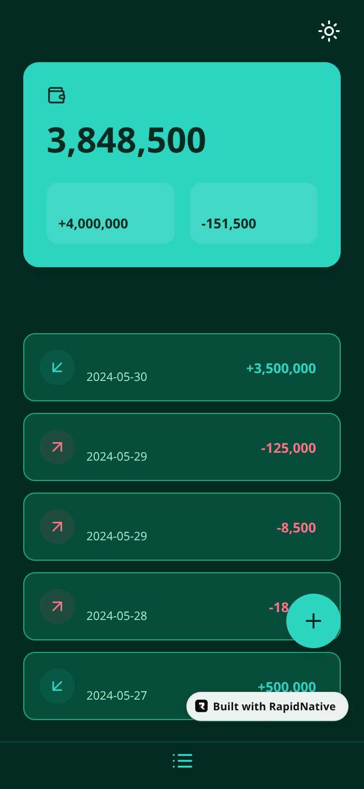 Expense Tracker screen 1