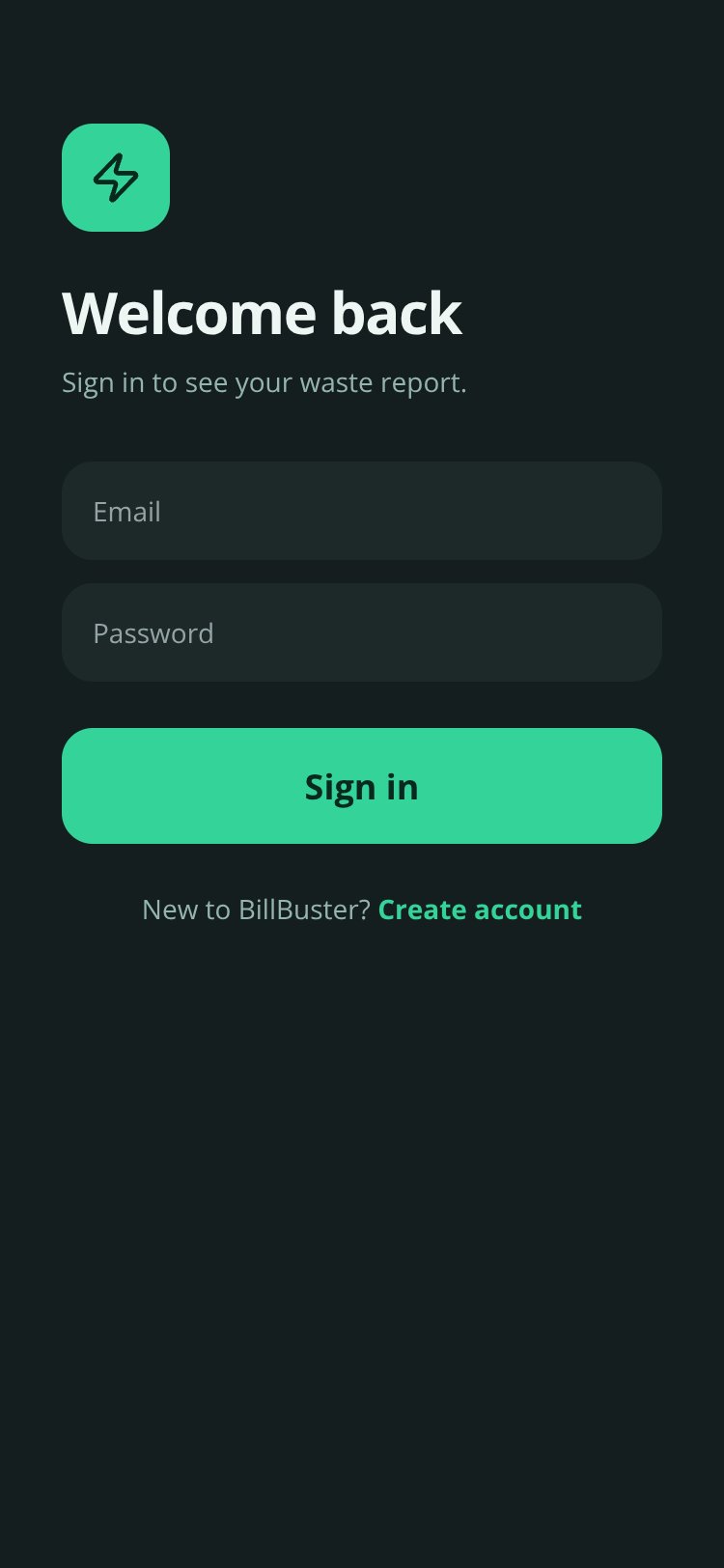 BillBuster screen 1