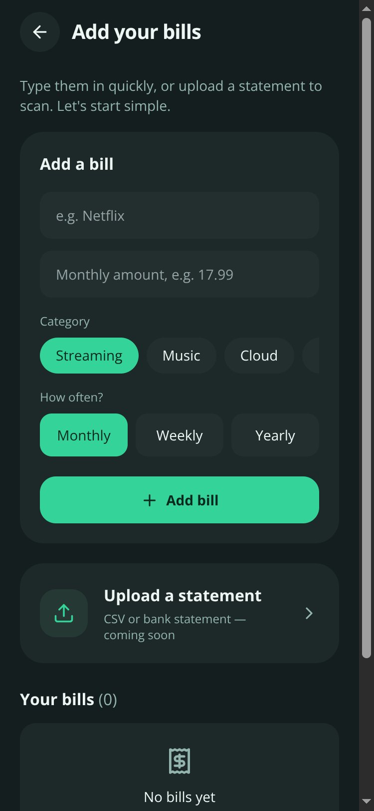 BillBuster screen 3