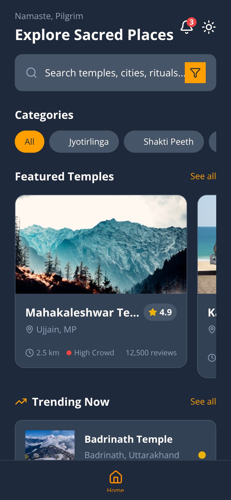 Divya Yatra screen 1