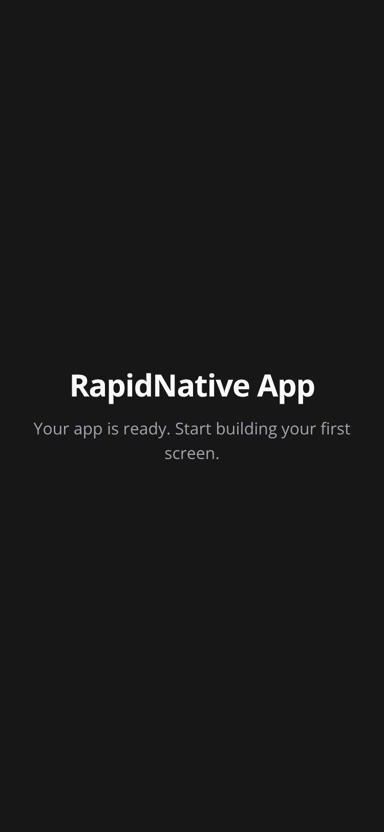 RapidNative App screen 1