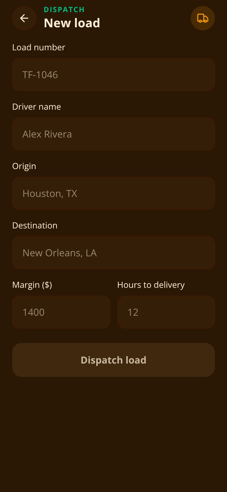 TruckFirst screen 5