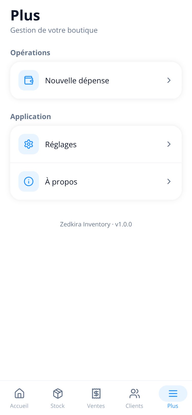 Zedkira Inventory screen 3