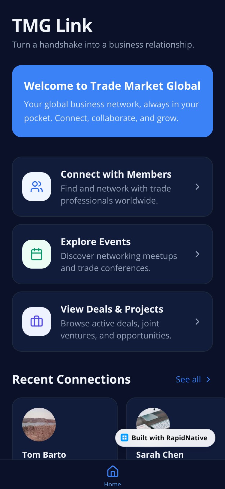 TMG Link screen 1