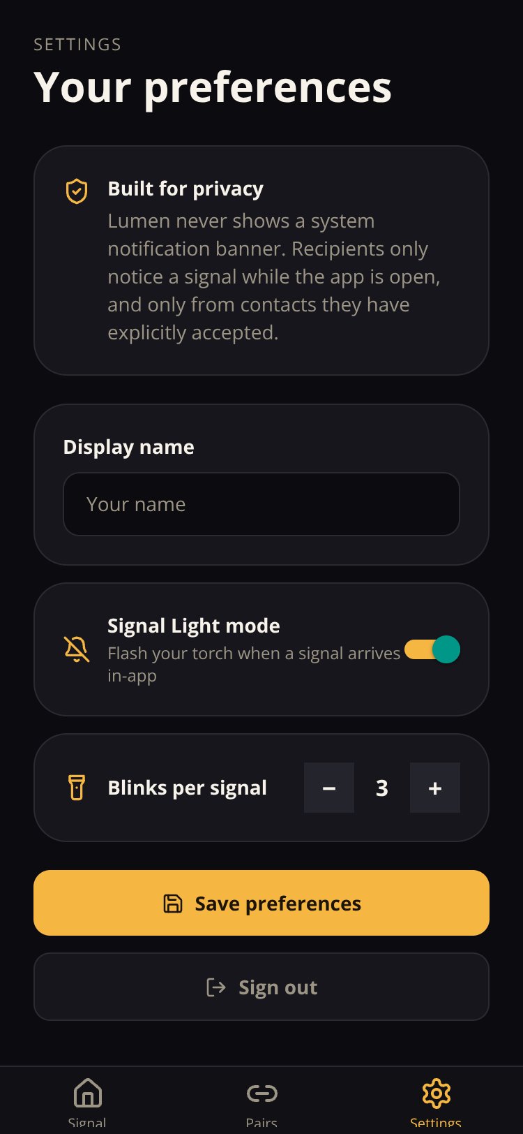 Lumen screen 4