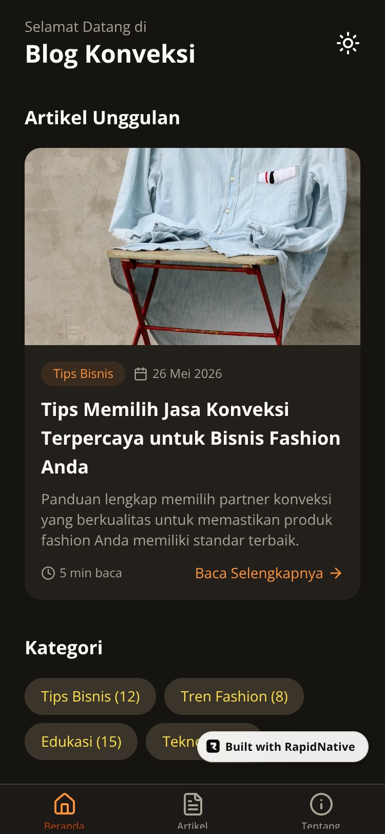 Nusantara Konveksi Blog screen 4