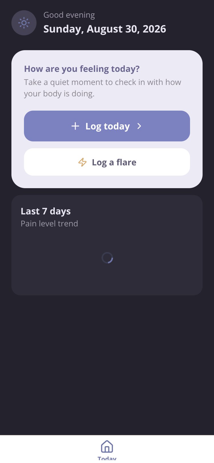 FibroLog screen 2
