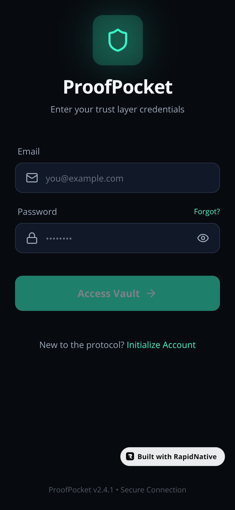ProofPocket screen 2