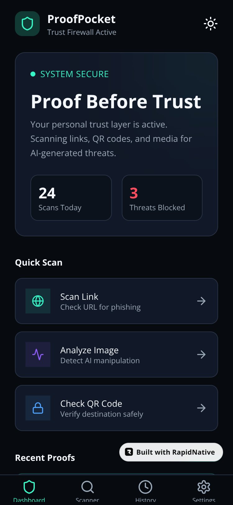 ProofPocket screen 3