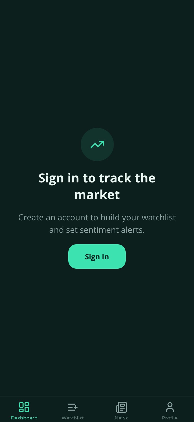 Sentiment Pulse screen 1