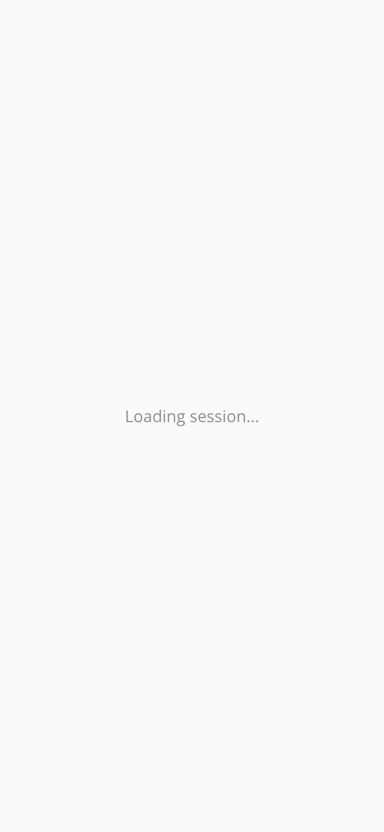 PT Session Tracker screen 1