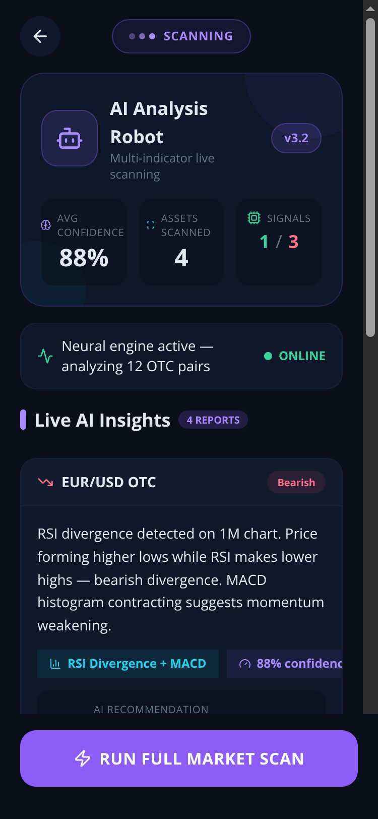Quotex AI Signals screen 1