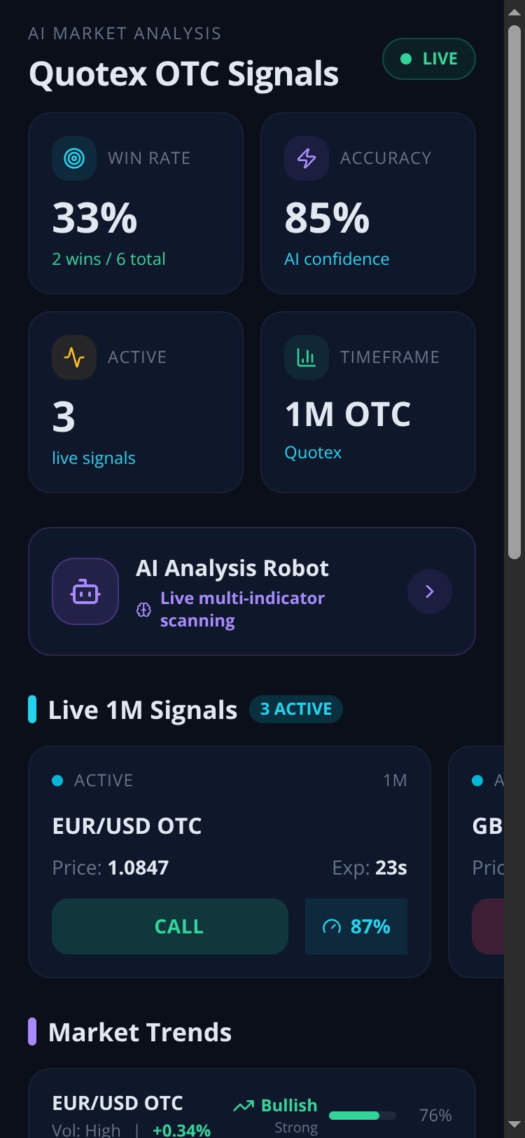Quotex AI Signals screen 3