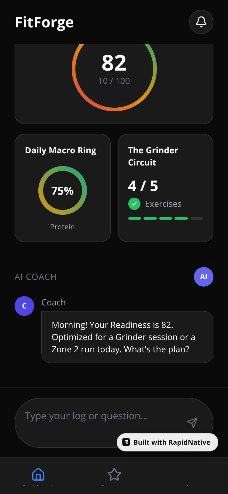 FitForge screen 2