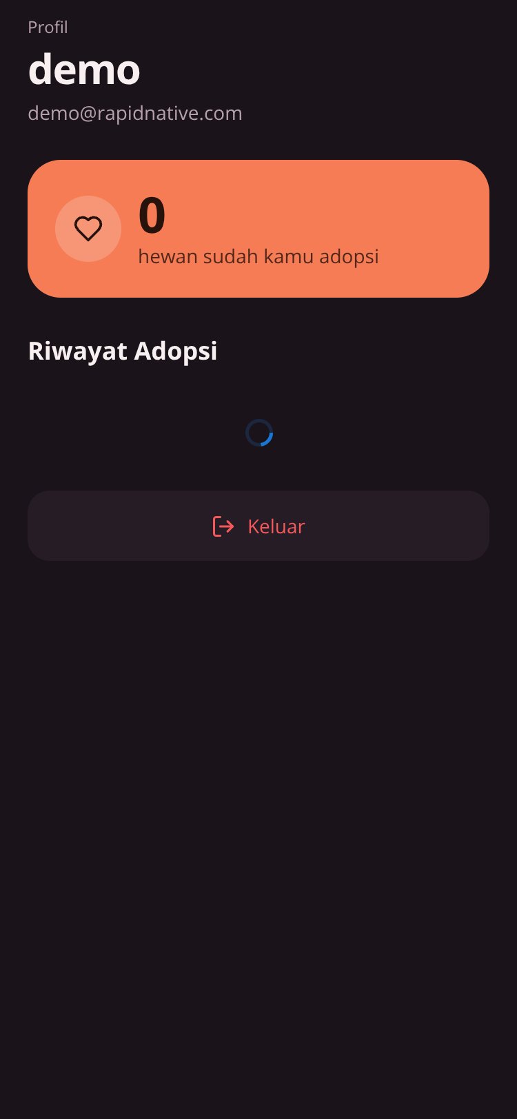 RapidNative App screen 4