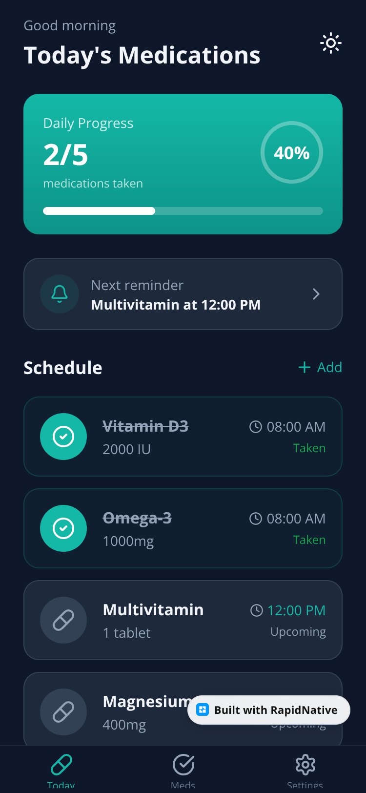 MediTracker screen 3