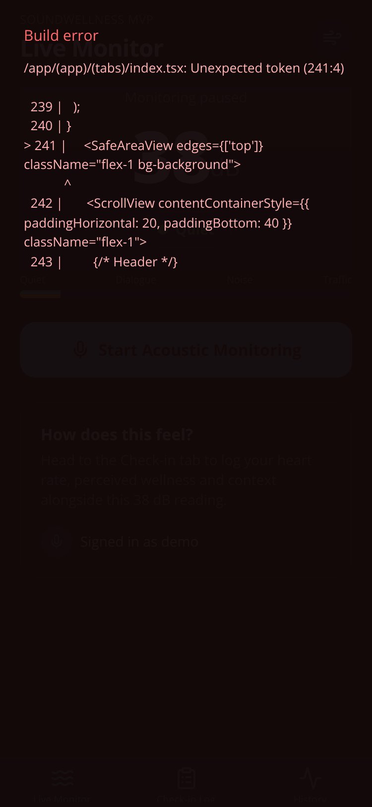 SoundWellness screen 2