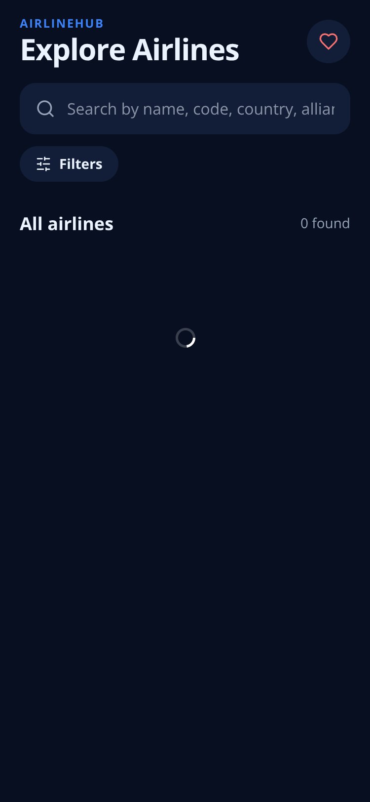 AirlineHub screen 2