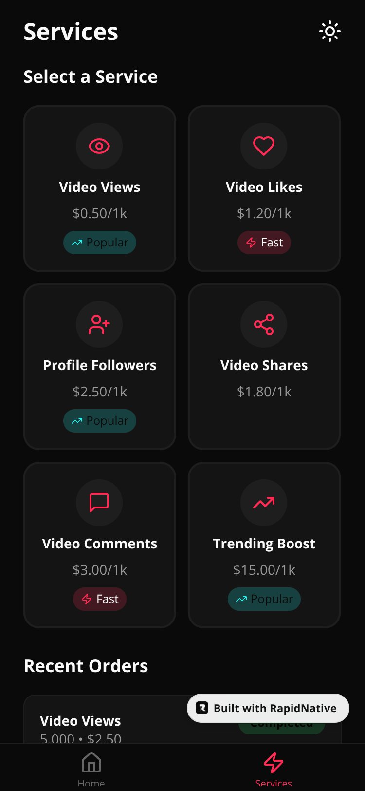 BoostFlow screen 1