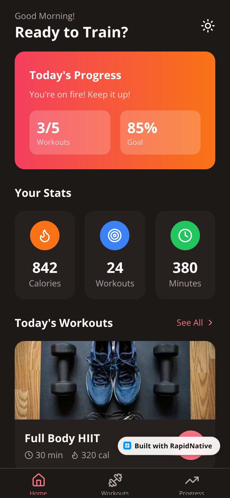 FitTrack screen 3