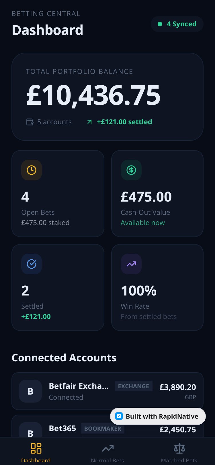 Betting Central screen 3