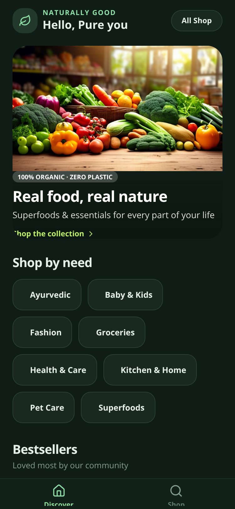PureHarvest screen 1