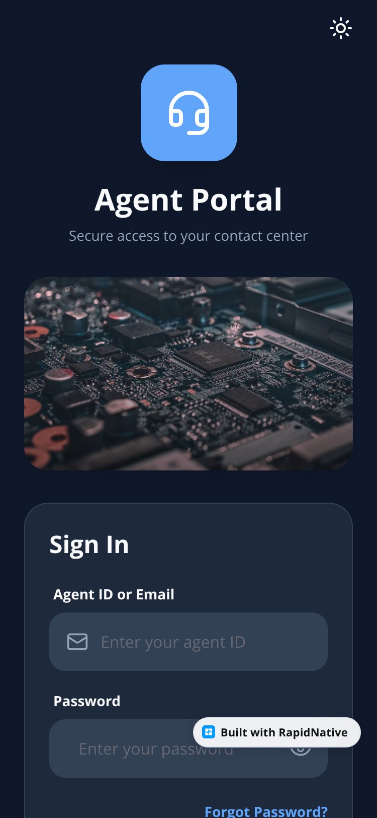 Contact Center screen 2