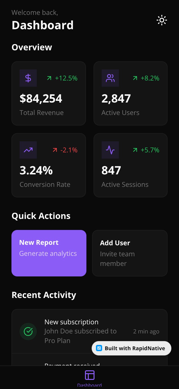 SaaSApp screen 1