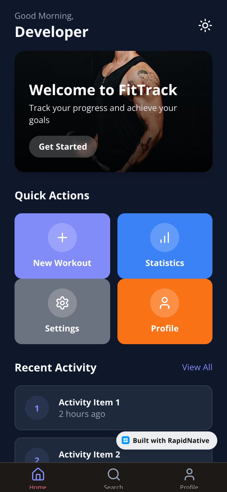NativeWind Themed App screen 3