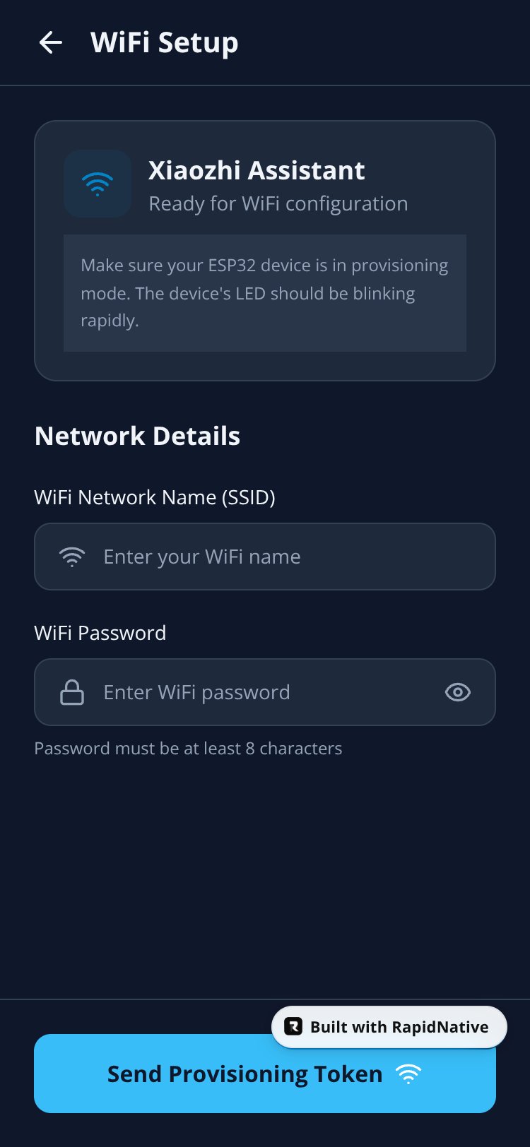 Xiaozhi Customer App screen 1