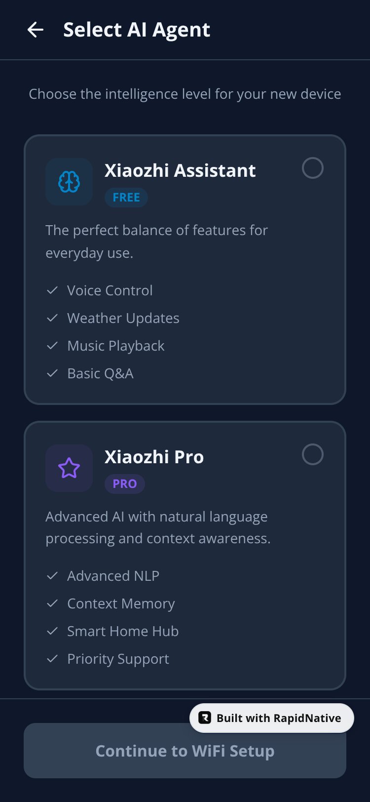 Xiaozhi Customer App screen 3