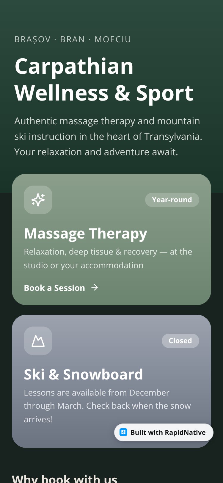 Carpathian Wellness screen 1