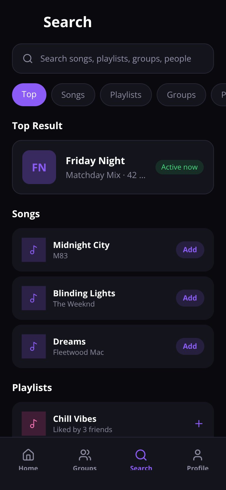 Jammo App screen 2