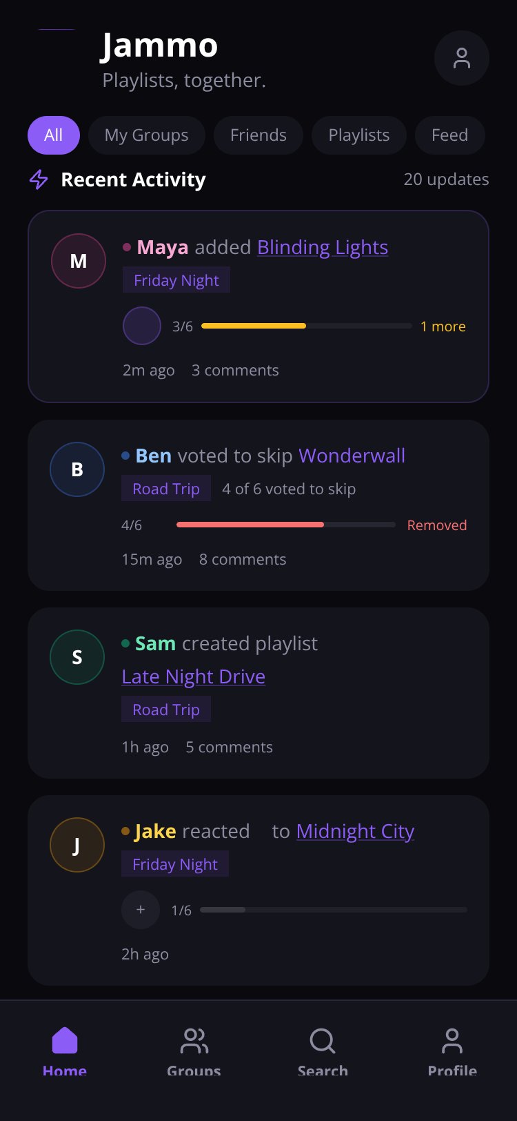 Jammo App screen 3